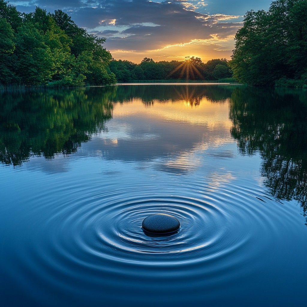 Red Sunset Ripple Free Sunset Ripple Serenity Image - Sunset, Ripple, Serenity | Download ...