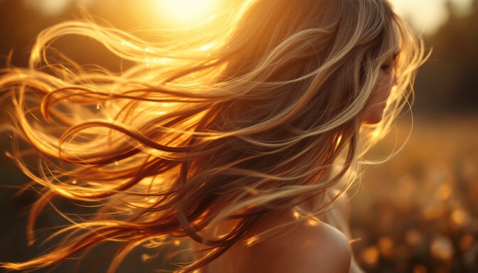 Define Golden Free Dancing Golden Hair Image - Hair, Wind, Clouds | Download at StockCake
