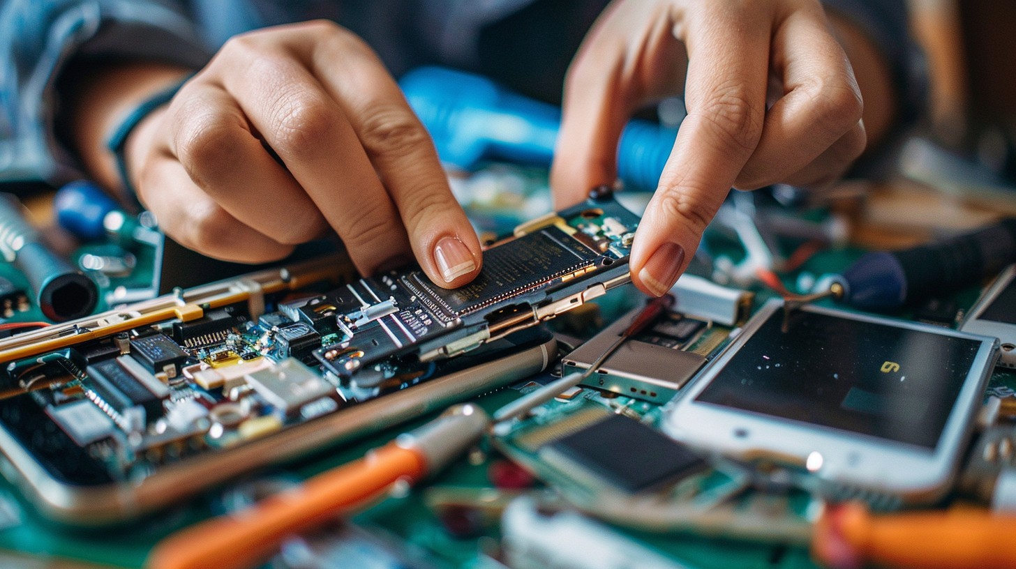 Free Technician Assembling Components Image - Technology, Hands ...
