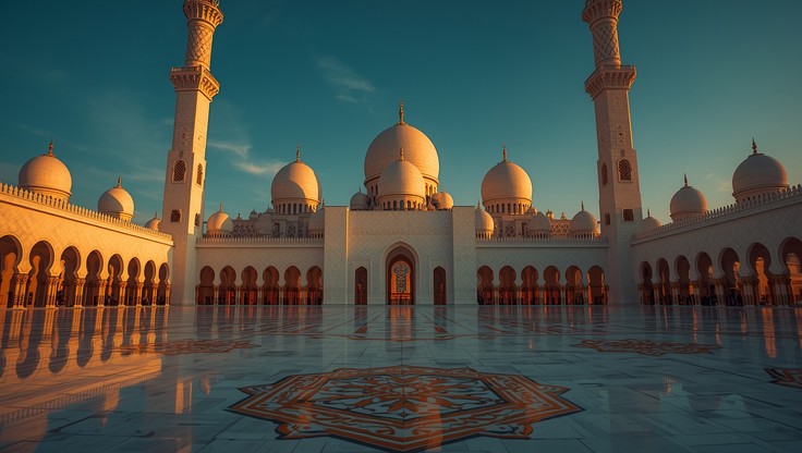 Free Golden Mosque Sunset Image - Mosque, Architecture, Islamic ...