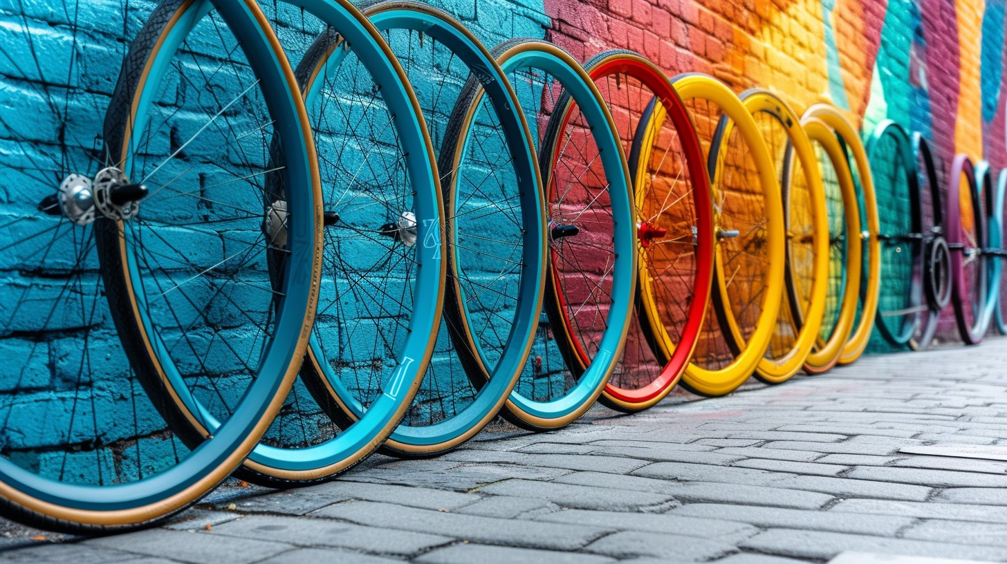 Free Colorful Wheel Row Photo - Colorful, Wheels, Bicycles | Download ...