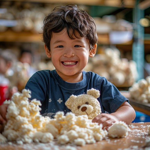 Teddy Playing Free Joyful Teddy Play Image - Boy, Teddy, Popcorn | Download at StockCake
