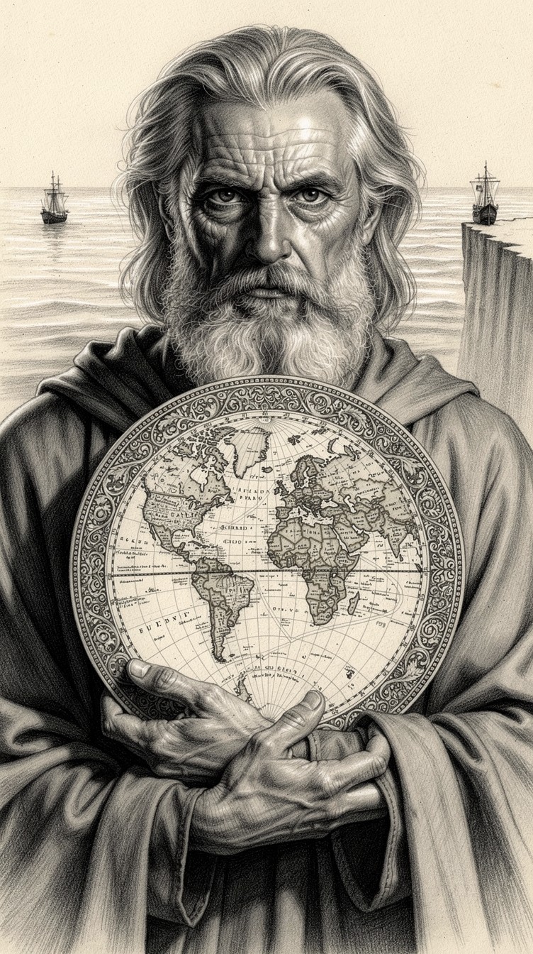 Free Ancient Cartographer Sketch Image - Cartographer, Map, Portrait ...