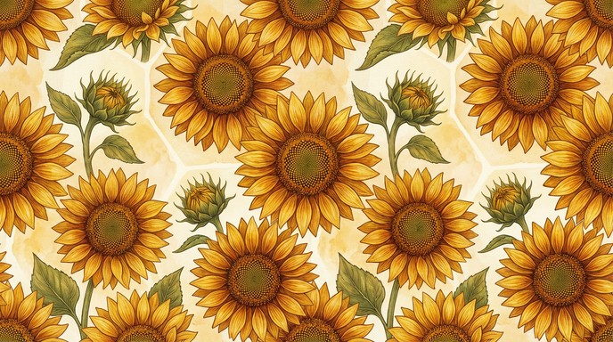 Sun Then Flower Pattern Free Day Meets Night Image - Botanical, Celestial, Pattern | Download ...