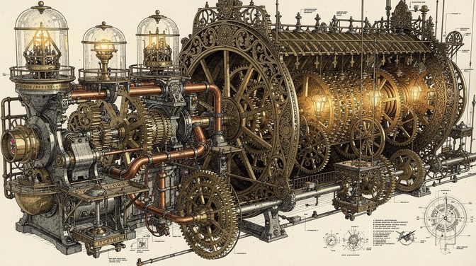 Clockwork Steam Engine Free Mechanical Love Connection Image - Steampunk, Clockwork ...
