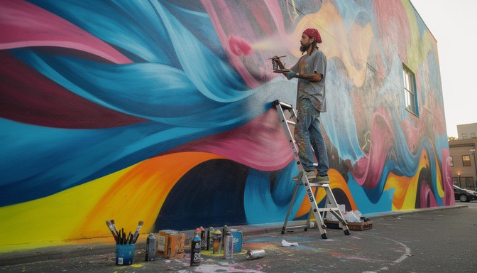 Free Colorful Mural Creation Image - Mural, Artist, Painting | Download ...