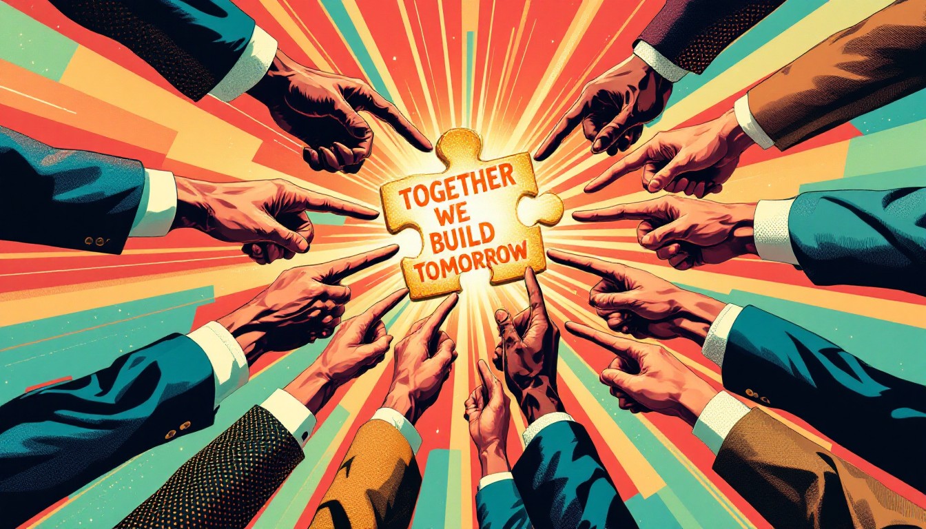 Free Building Tomorrow Together Image - Retro, Vintage, Teamwork ...