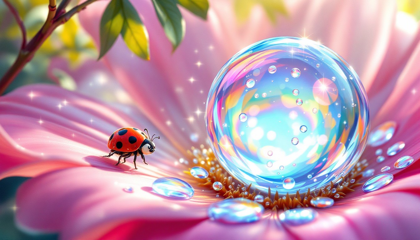Free Ladybug Meets Reflection Image - Ladybug, Dewdrop, Reflection ...