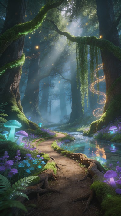 Free Enchanted Forest Pathway Image - Forest, Enchanted, Magical ...