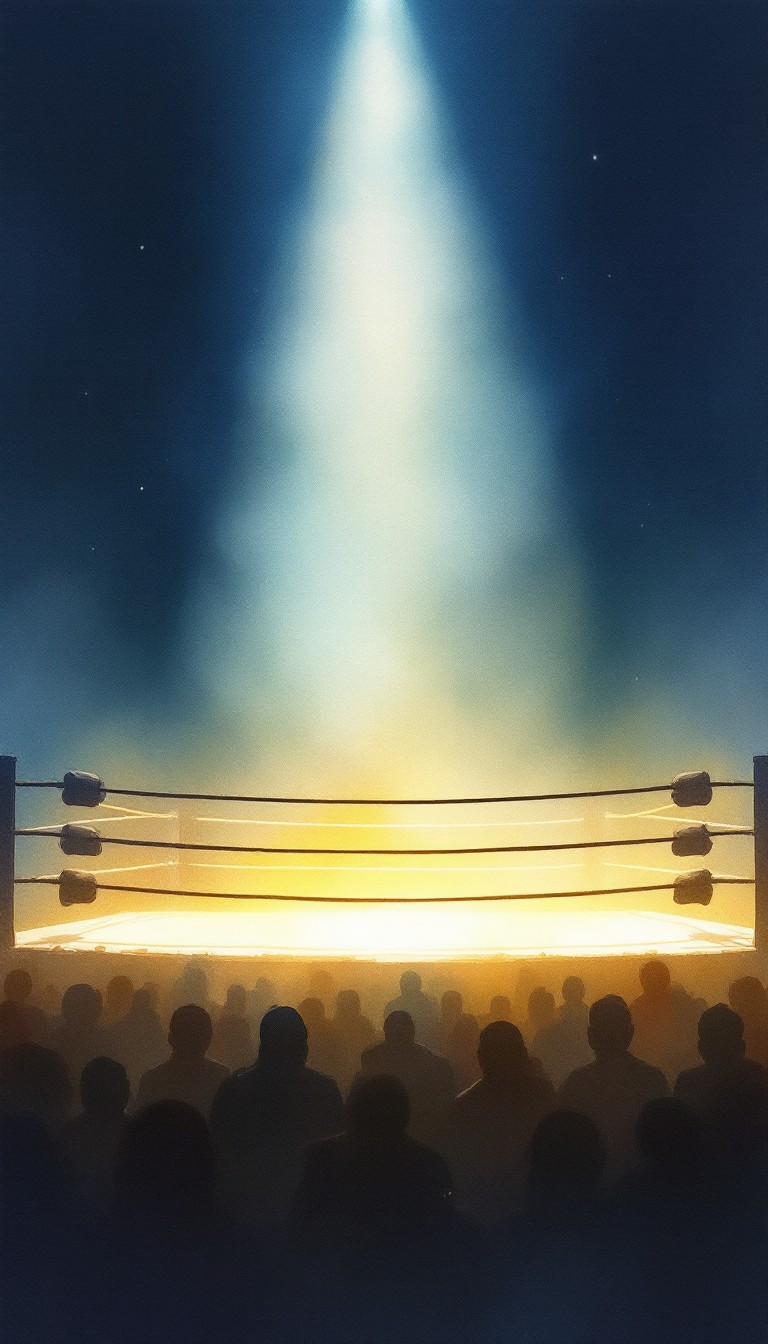Download Illuminated Squared Circle Image - Wrestling, Ring, Spotlight ...