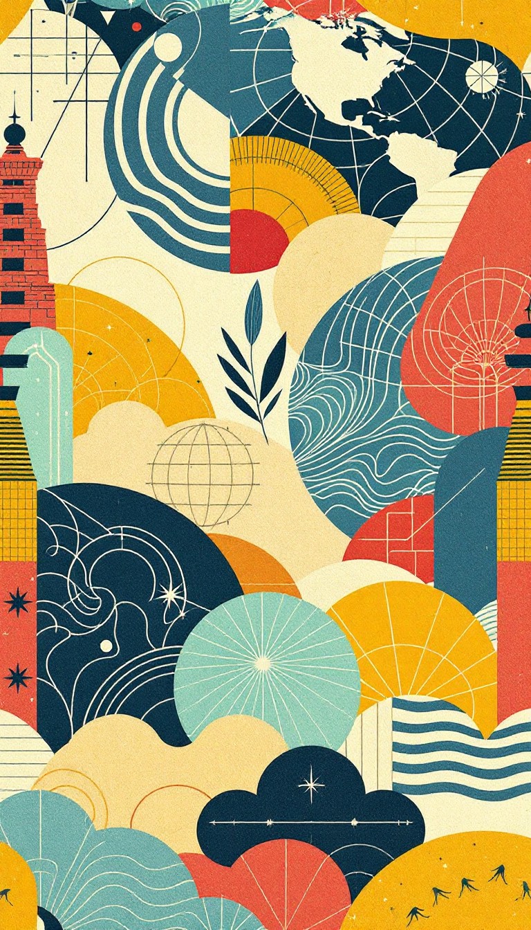 Free Global Travel Patterns Image - Travel, Geometric, Vintage ...