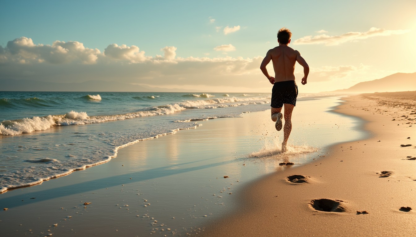 Free Golden Shore Run Image - Runner, Beach, Sunset | Download at StockCake