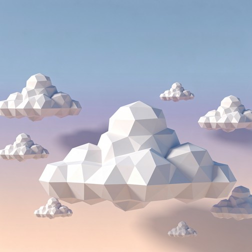 Free Geometric Cloud Dream Image - Low-poly, Geometric, Clouds ...