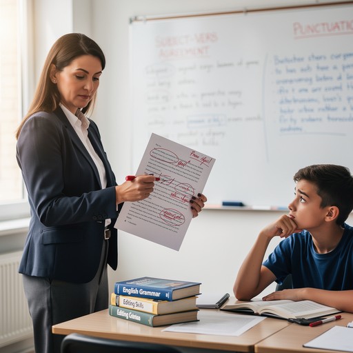 Free Grammar Correction Session Image - Teacher, Student, Grammar ...