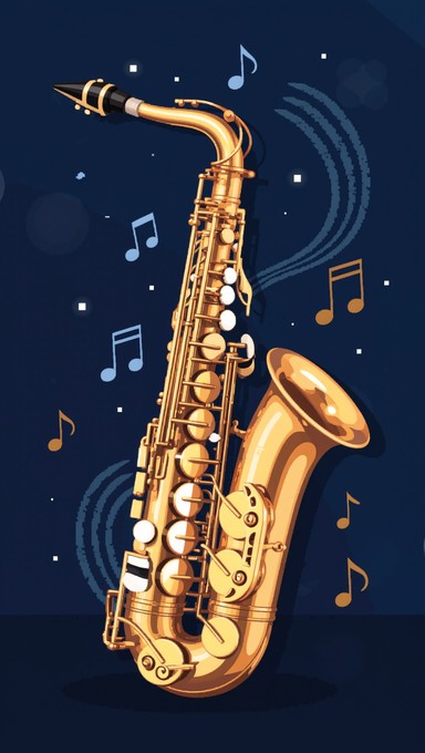 Free Golden Saxophone Melody Image - Saxophone, Pixel, Music | Download ...