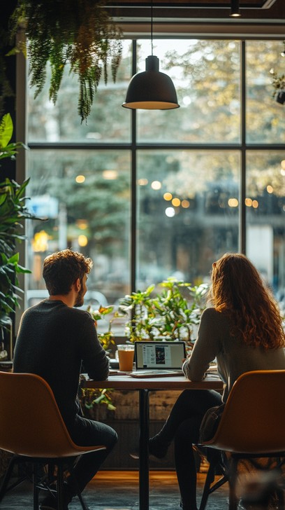 Free Cozy coffee date Image - Cafe, Couple, Coffee | Download at StockCake