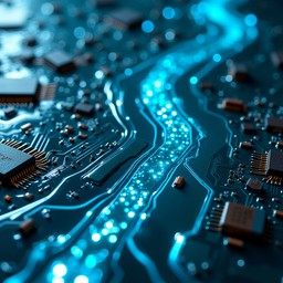 Technology Background Ocean Free Digital Ocean Currents Image - Circuitboard, Technology, Macro ...
