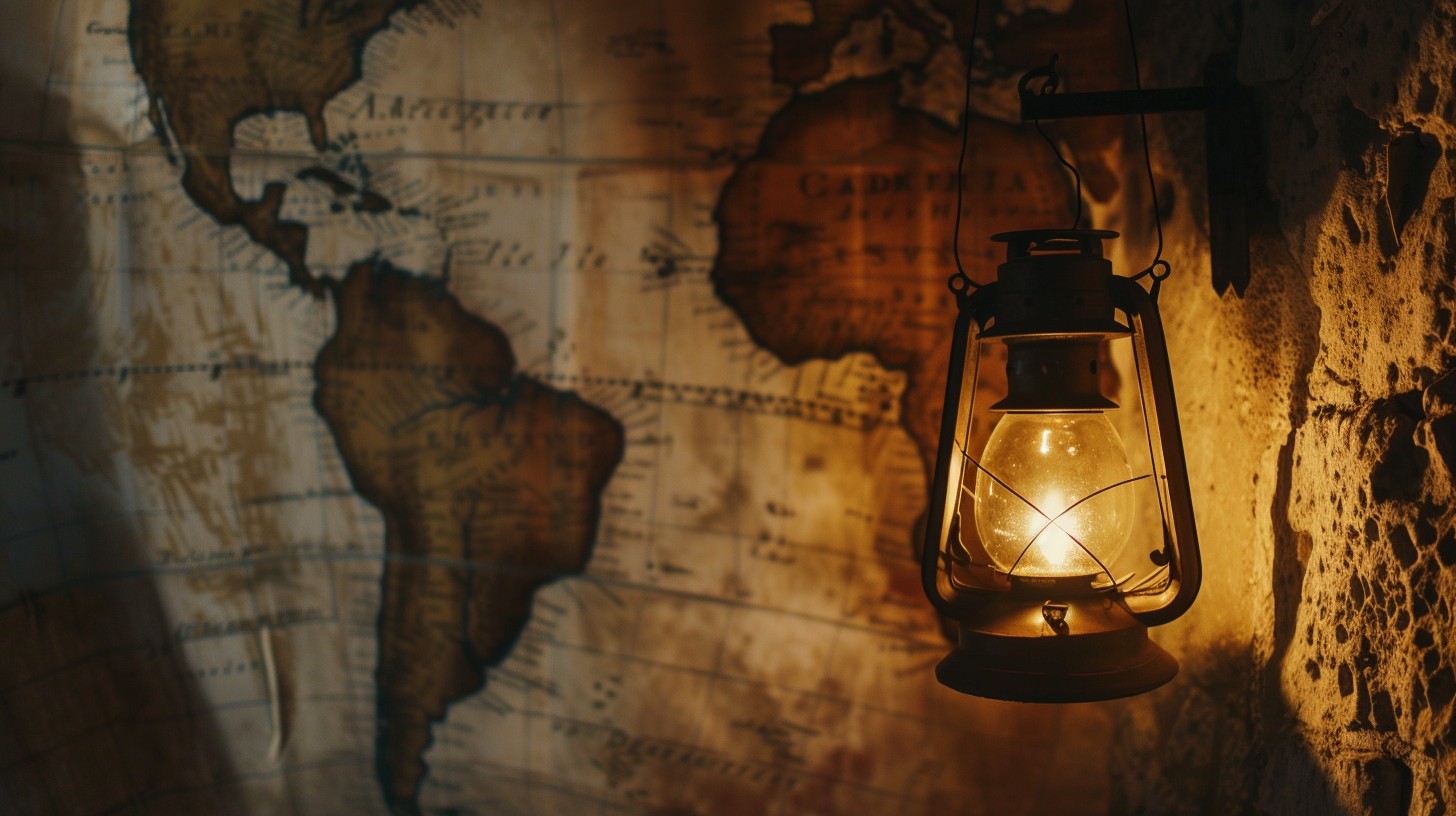 Free Vintage Map Glow Image - Antique, Map, Lantern | Download at StockCake
