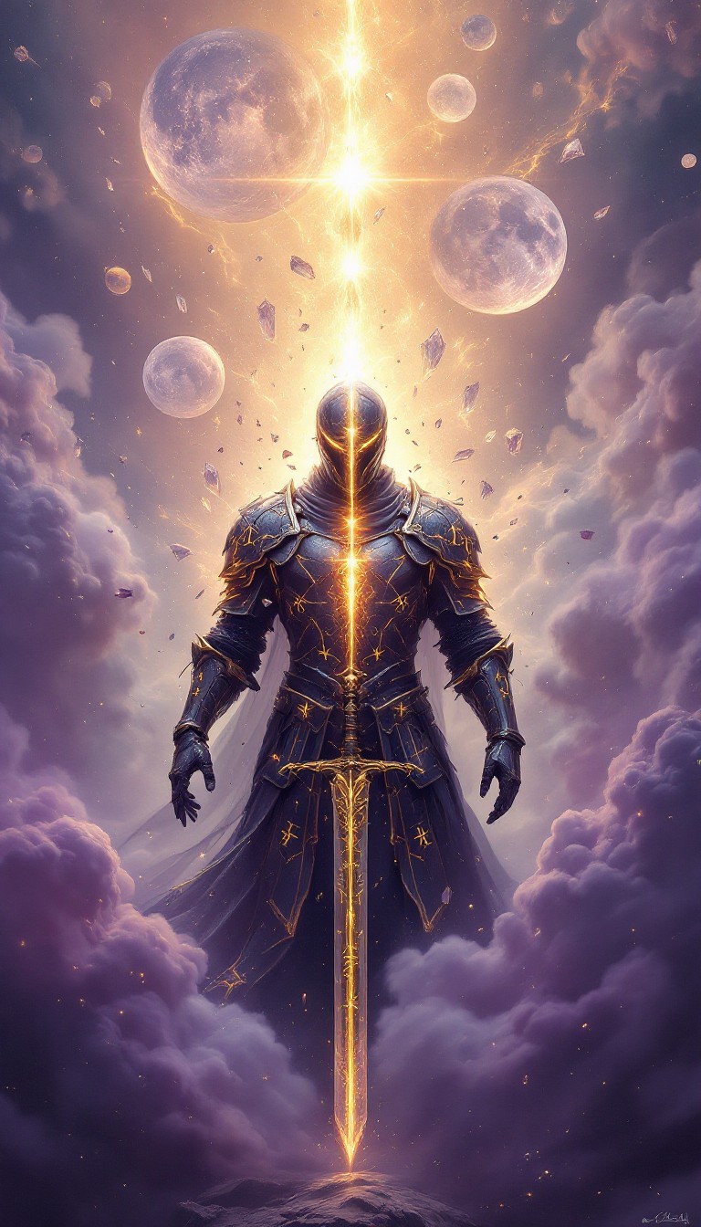 Free Celestial Knight Ascends Image - Knight, Warrior, Cosmic ...