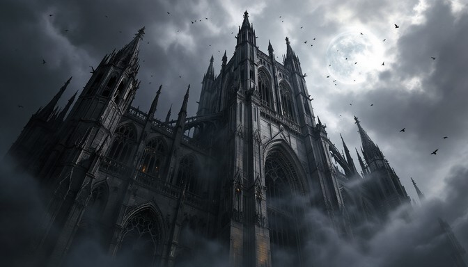 Free Towering Gothic Cathedral Image - Gothic, Cathedral, Spires ...