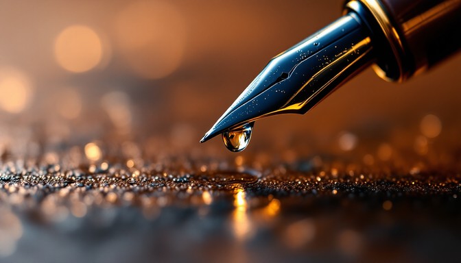 Free Ink Droplet Dance Image - Nib, Ink, Leather | Download at StockCake