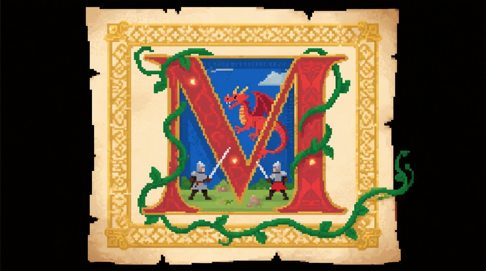 Free Medieval Pixel Manuscript Image - Manuscript, Medieval, Pixel ...