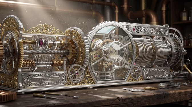 Silver Clockwork Free Clockwork Silver Masterpiece Image - Steampunk, Clockwork, Gears ...