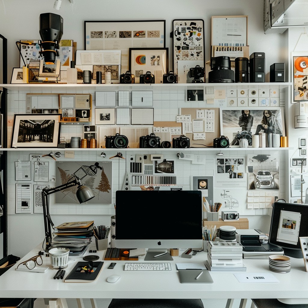 Free Creative workspace setup Image - Workspace, Photography, Cameras ...