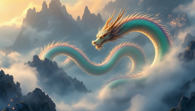 Dragon Wind Pattern Free Celestial Dragon Soars Image - Dragon, Serpentine, Majestic ...
