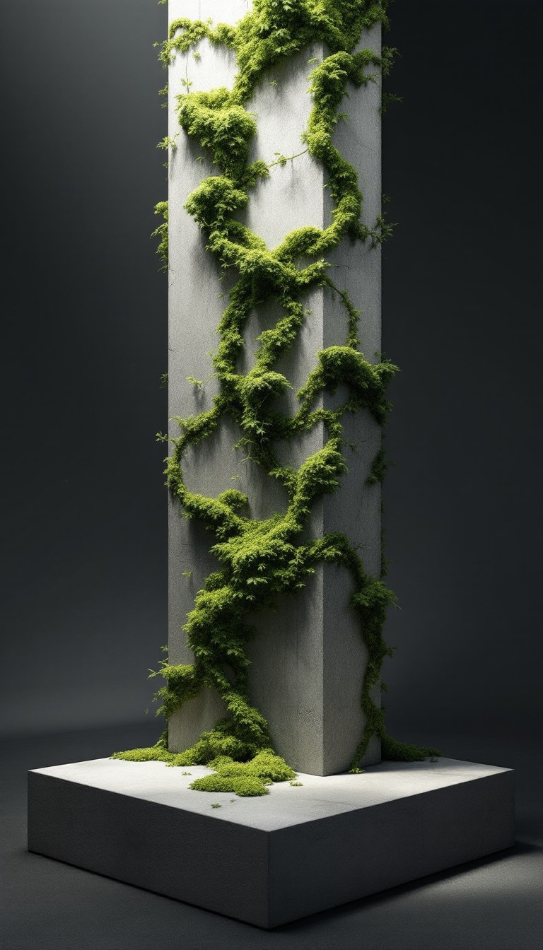Free Nature Meets Concrete Image - Minimalist, Concrete, Moss ...