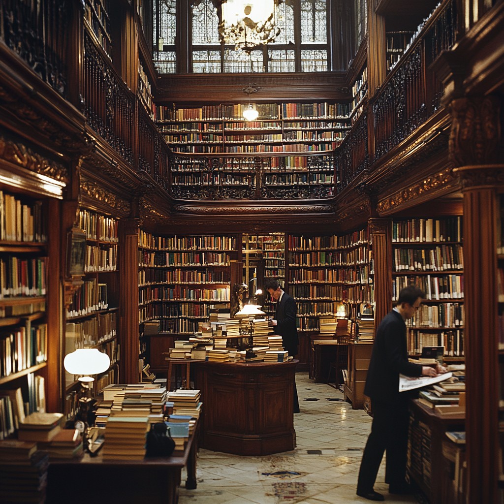 Free Elegant library interior Image - Library, Books, Man | Download at ...