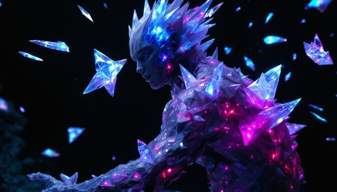 Mesmerizing Entity Free Luminous Crystal Metamorphosis Image | Download at StockCake