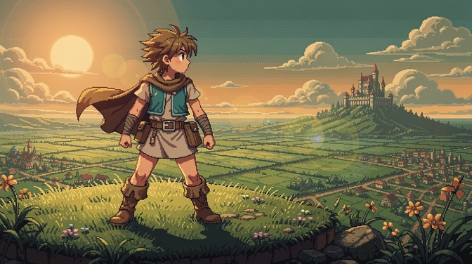 Free Retro Adventure Begins Image - Adventure, Pixel, Retro | Download ...