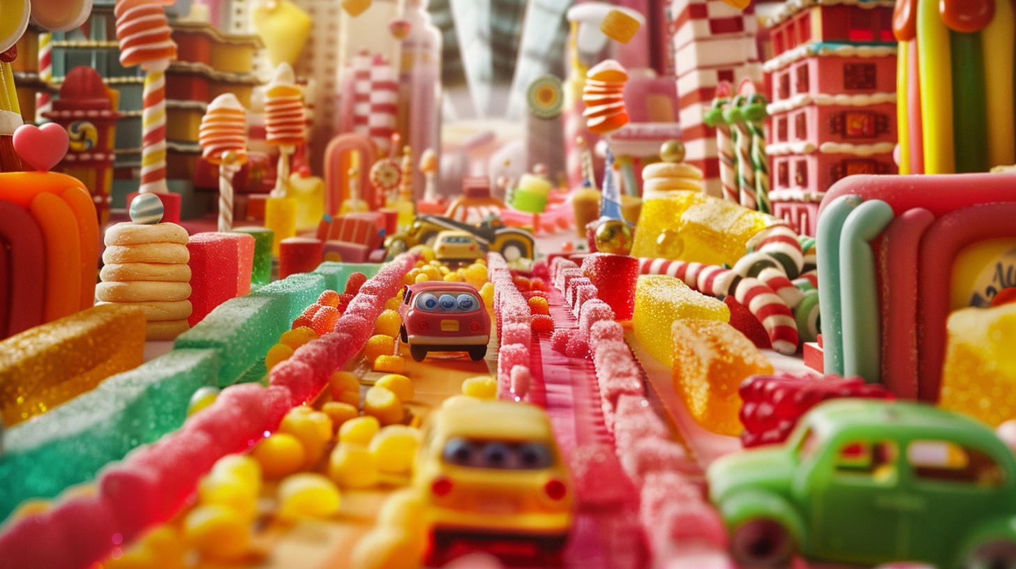 Free Candyland Race Scene Image - Candy, Sweets, Cars | Download at ...