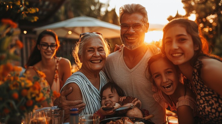 Free Joyful family dinner Image - Family, Dinner, Sunset | Download at ...