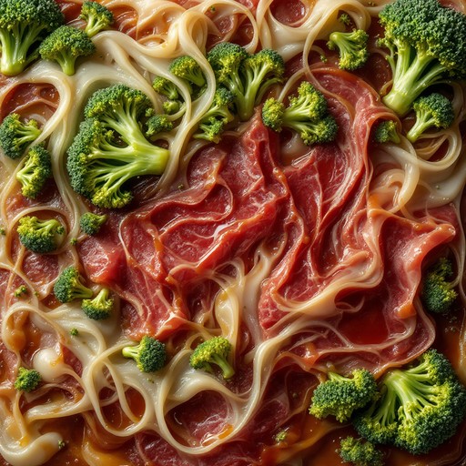 Download Noodles Meet Art Image - Noodles, Beef, Broccoli | StockCake