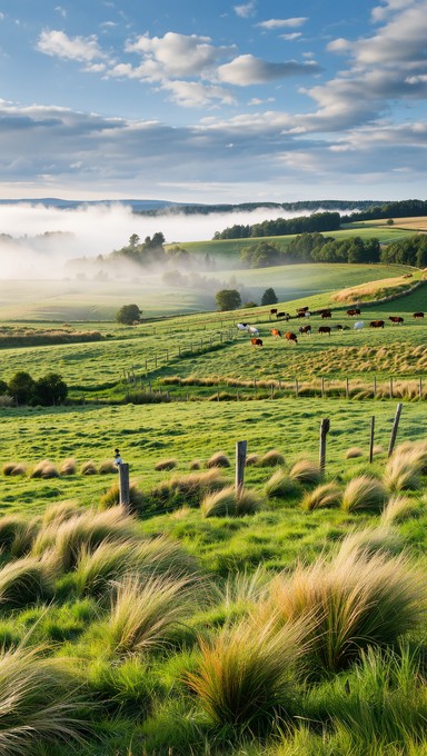 Pasture Morning Free Pastoral Dawn Herd Image - Cattle, Sunrise, Pasture | Download at ...