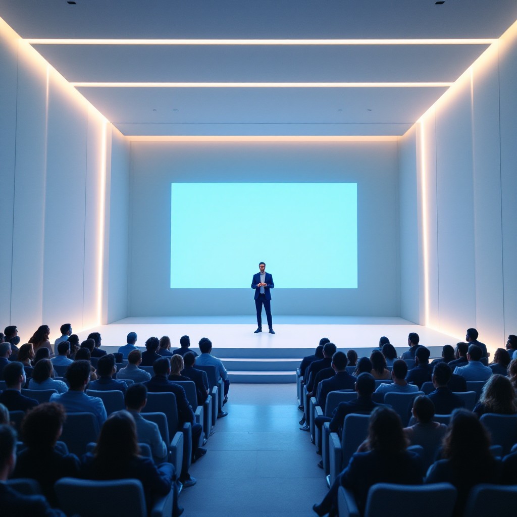 Free Futuristic Conference Speaker Image - Technology, Seminar ...