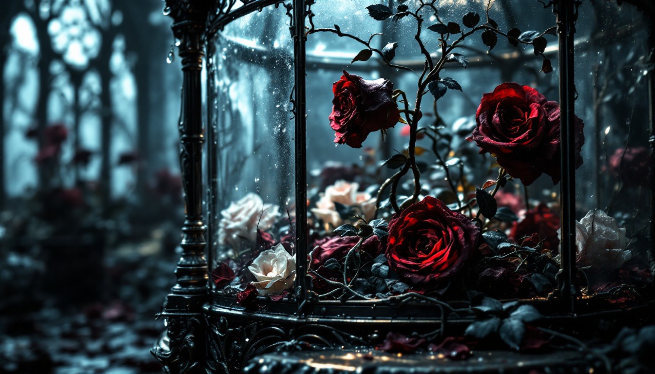Free Decaying Gothic Roses Image - Gothic, Roses, Terrarium | Download ...