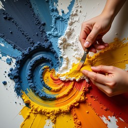 Free Hands Creating Art Image - Art, Pigment, Spiral | Download at ...