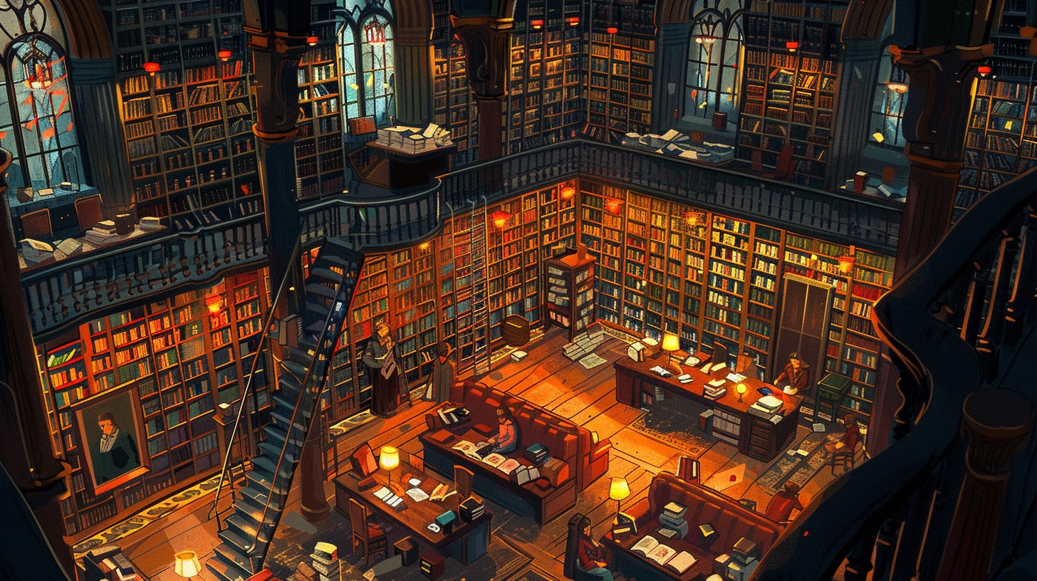 Free Elegant Library Interior Image - Library, Books, Shelves ...