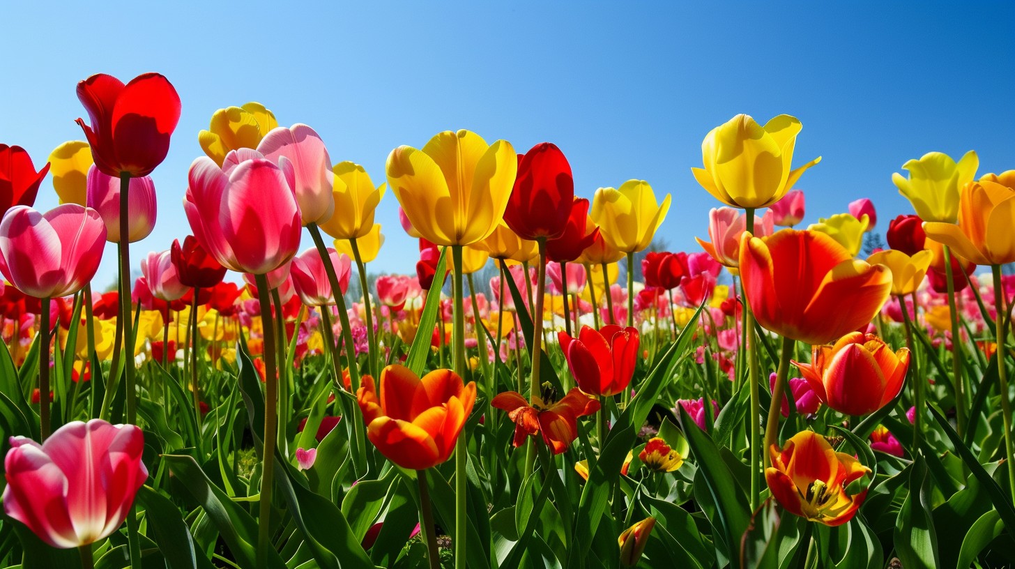 Free Vibrant Tulip Field Image - Tulips, Spring, Flowers | Download at ...