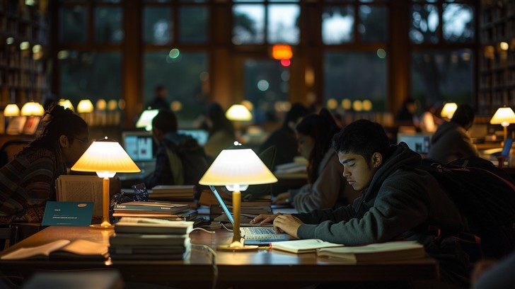 Download Focused Study Session Image - Library, Students, Studying ...