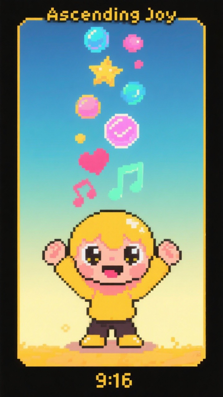 Free Pixelated Joy Rising Image - Pixel, Chibi, Joy | Download at StockCake