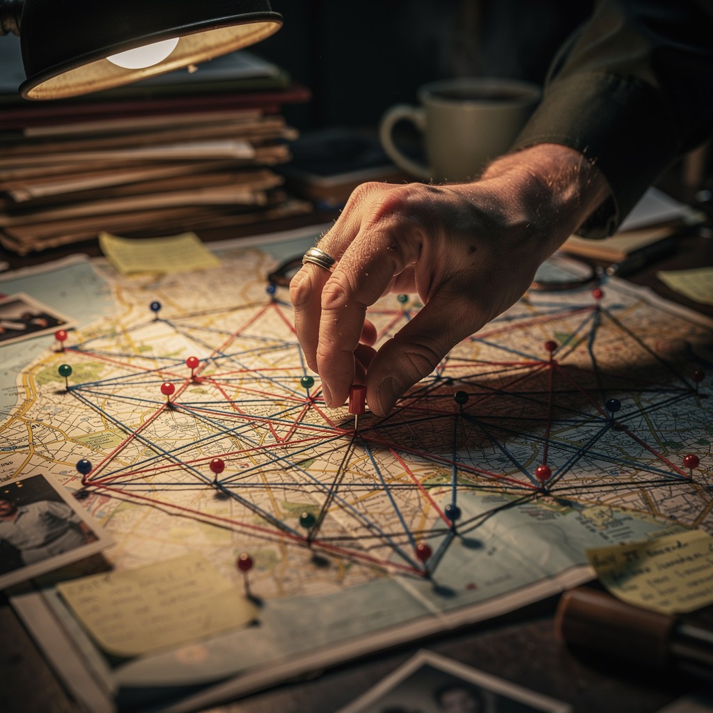 Free Mapping Crime Connections Image - Detective, Investigation, Crime ...