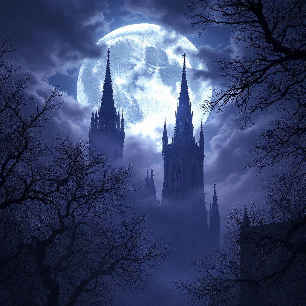 Free Moonlit Gothic Spires Image - Gothic, Moon, Cathedral | Download ...