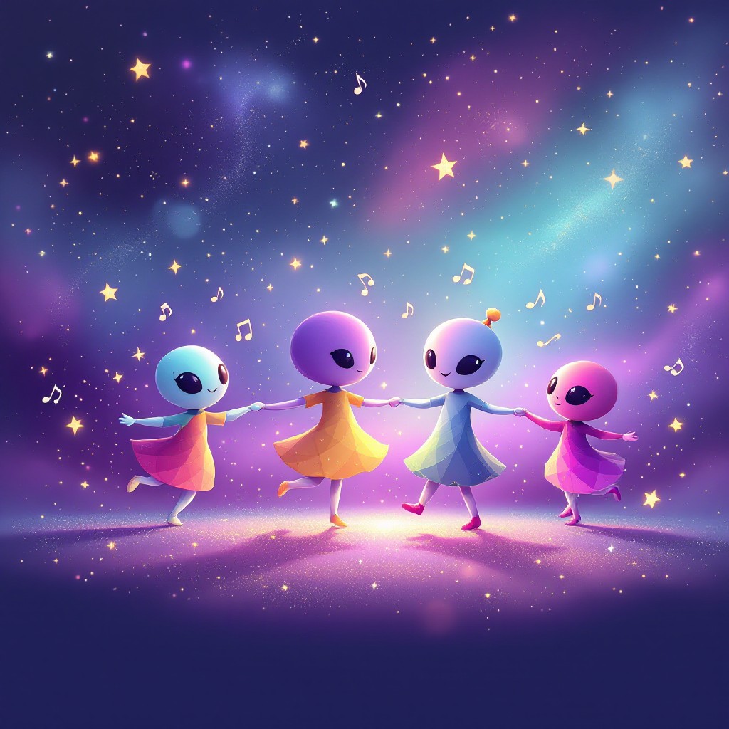 Free Dancing Cosmic Friends Image - Aliens, Space, Dance | Download at ...