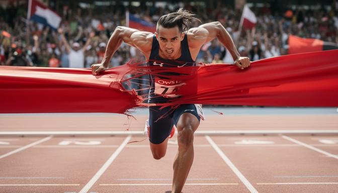 Tank Breaking Red Ribbon Free Breaking Victory Ribbon Image - Sprinter, Athlete, Runner ...