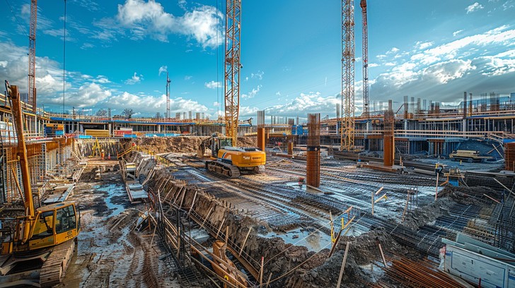 Free Busy Construction Site Image - Construction, Site, Cranes ...
