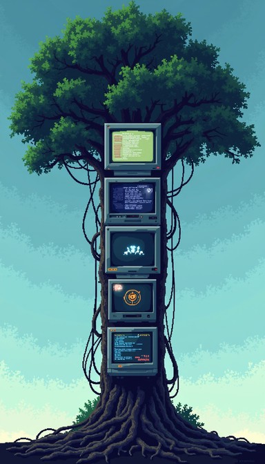 Free Digital Evolution Tree Image - Monitors, Technology, Tree ...